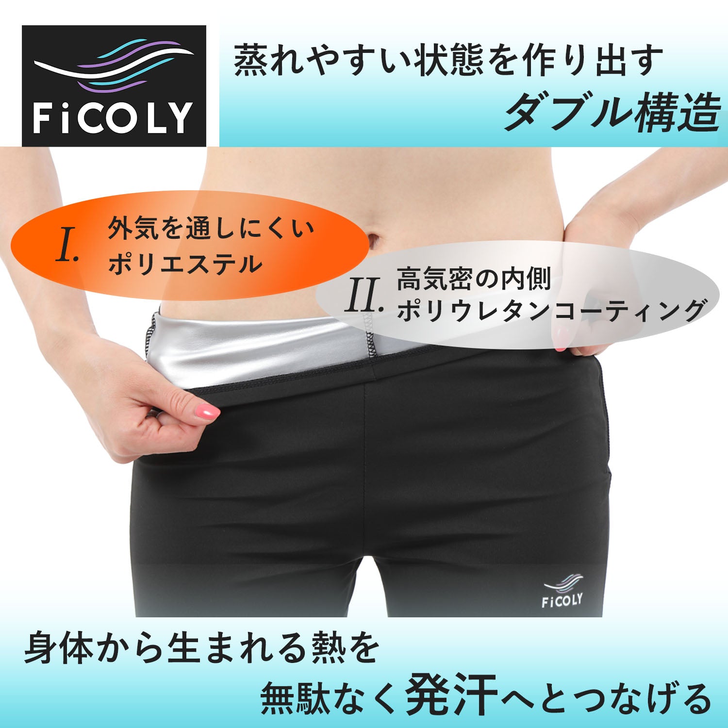 サウナパンツ 9分丈 レディース FSPW-3 - FiCOLY（フィコリー）公式