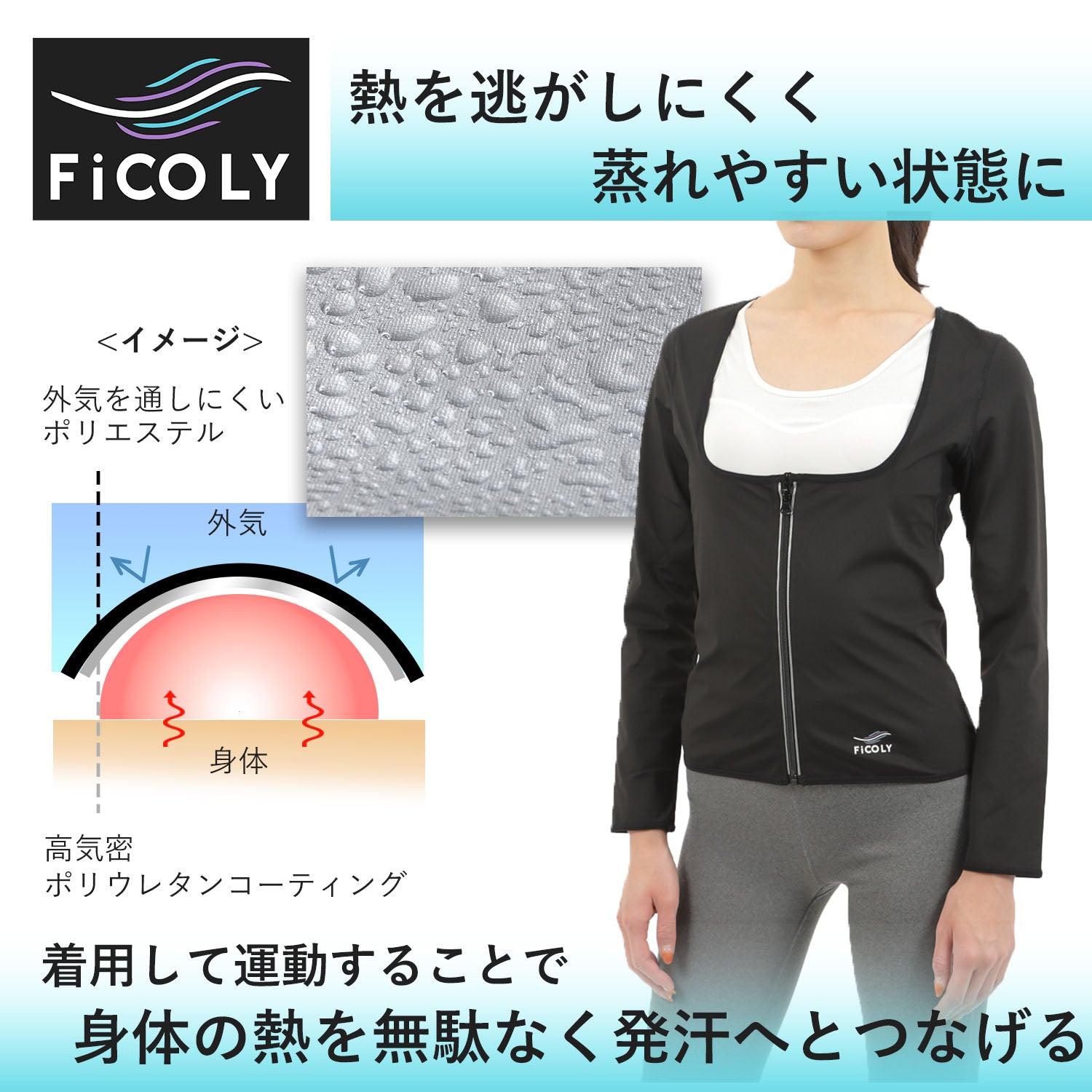 サウナスーツ 長袖 レディース FSTW-3 - FiCOLY（フィコリー